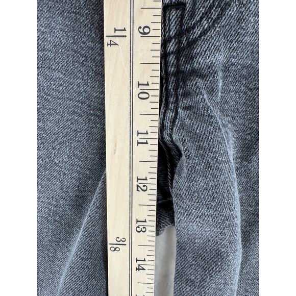 Levis Ribcage Straight Ankle Jean High Rise Black Button Fly 31 - Picture 7 of 12